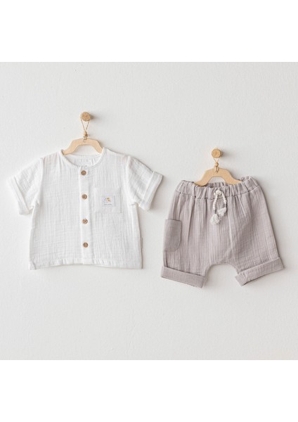 Erkek Bebek Takım 2 Parça Set Ocean Is My Happy Place AC25617