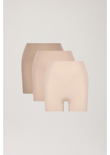 3 Adet Görünmez Lazer Kesim Boxer Külot Laser Cut Boyshort