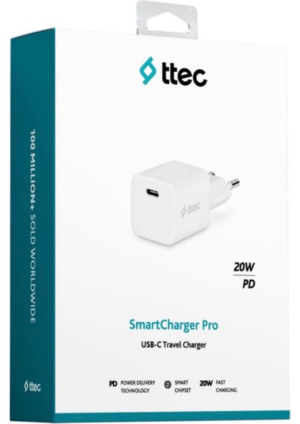 Smartcharger Pro 20W Usb-C Hızlı Seyehat Şarjı