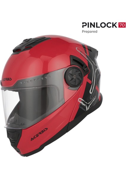 Rıder Garphıc 22-06 Kask Siyah Kırmızı