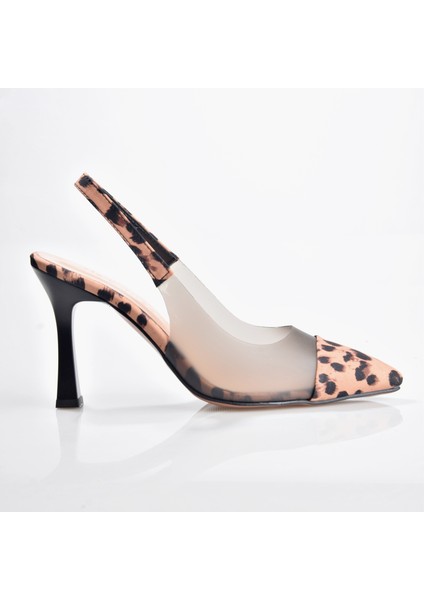 897 Kadın Arkası Açık Şeffaf Detaylı Stiletto