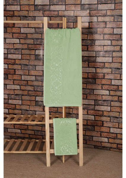 2 Parça Banyo Havlu Takımı Pamuklu Şah Desen fiyatları