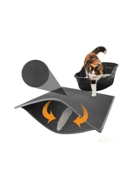 Büro Ev Evcil Hayvanı İçin Maksi Boy Kedi Tuvalet Önü Paspası