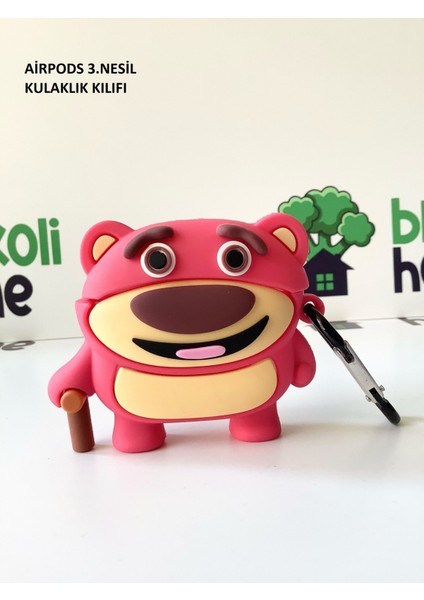 Airpods 3.nesil Uyumlu 3D Kopçalı Kulaklık Kılıfı