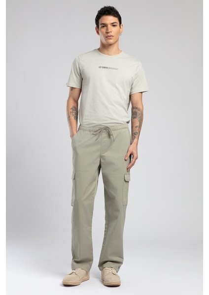Jogger Cargo Erkek Dokuma Pantolon Haki