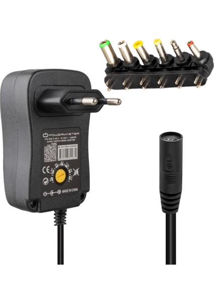 PM-7215 3 Volt - 12 Volt - 1 Amper - 30 Watt Çok Uçlu Ayarlı Switch Mode Adaptör