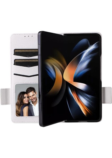 Samsung Galaxy Z Için Flip Case Fold 6 Kart Yuvaları Tutucu Manyetik Yan Pu (Yurt Dışından) indirimleri