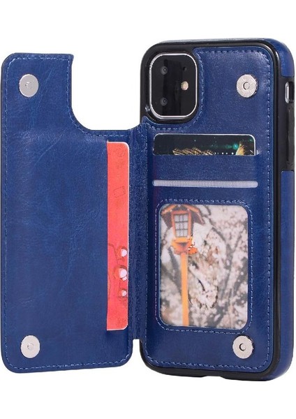 Kart Tutucu Çift ile IPhone 11 Pu Deri Kickstand Için Cüzdan Kılıf (Yurt Dışından) indirimleri