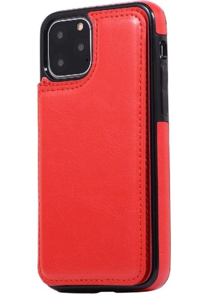 Kart Tutucu Kickstand ile IPhone 11 Pro Max Pu Deri Için Cüzdan Kılıf (Yurt Dışından)