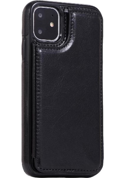 Kart Tutucu Çift ile IPhone 11 Pu Deri Kickstand Için Cüzdan Kılıf (Yurt Dışından) modelleri