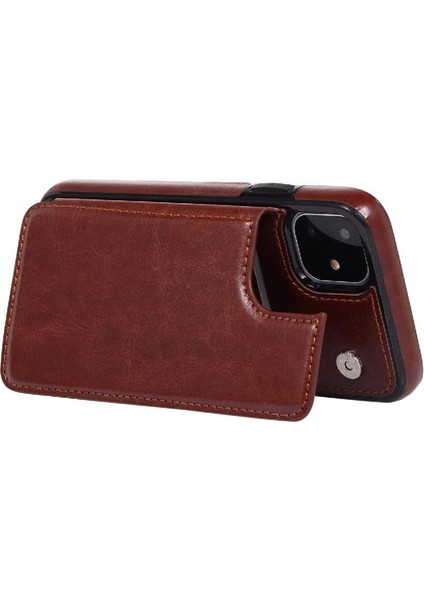 Kart Tutucu Çift ile IPhone 11 Pu Deri Kickstand Için Cüzdan Kılıf (Yurt Dışından) fırsatları