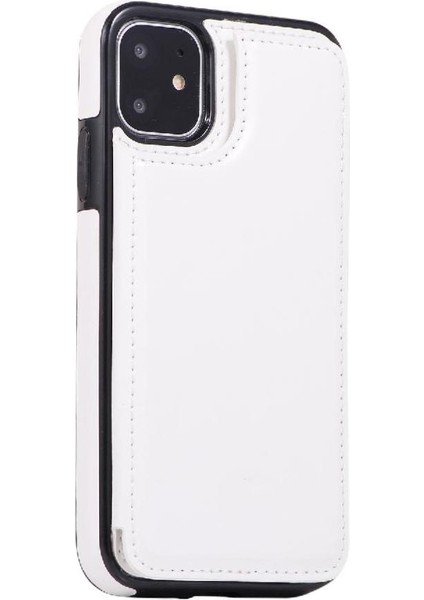 Kart Tutucu Çift ile IPhone 11 Pu Deri Kickstand Için Cüzdan Kılıf (Yurt Dışından) modelleri