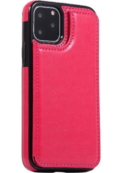 Kart Tutucu Kickstand ile IPhone 11 Pro Max Pu Deri Için Cüzdan Kılıf (Yurt Dışından)