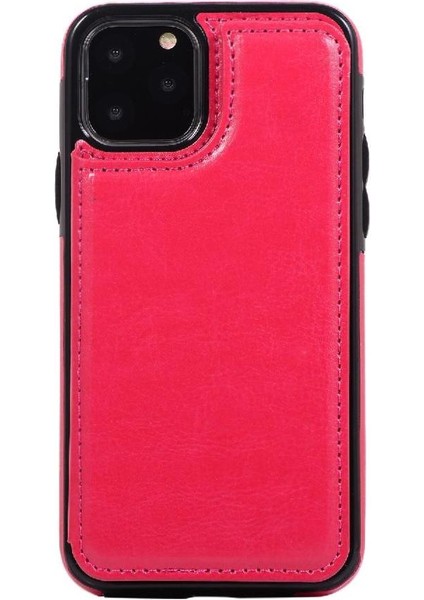 Kart Tutucu Kickstand ile IPhone 11 Pro Max Pu Deri Için Cüzdan Kılıf (Yurt Dışından)