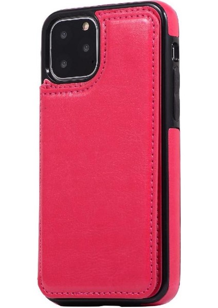Kart Tutucu Kickstand ile IPhone 11 Pro Max Pu Deri Için Cüzdan Kılıf (Yurt Dışından)