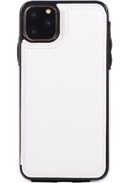 Kart Tutucu Kart Yuvaları Toka ile IPhone 11 Pro Pu Deri Için Cüzdan Kılıf (Yurt Dışından)