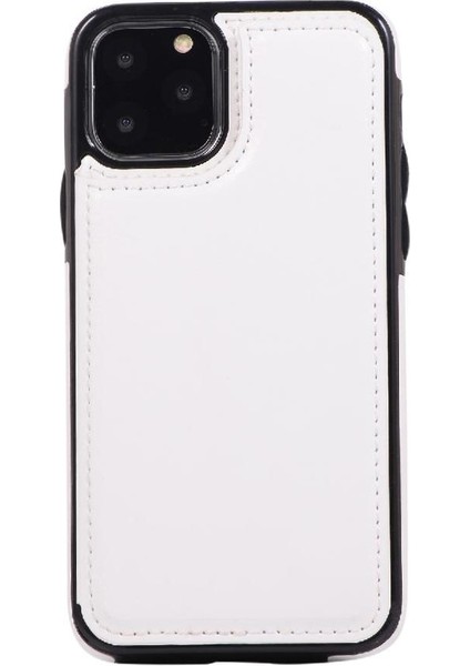 Kart Tutucu Kickstand ile IPhone 11 Pro Max Pu Deri Için Cüzdan Kılıf (Yurt Dışından)