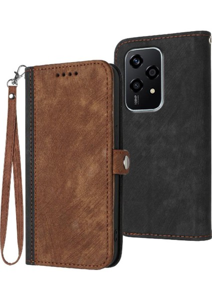 Kart Yuvası Standı ile Onur 200 Lite Için Kılıf Flip Folio Kitap Kickstand Pu (Yurt Dışından)