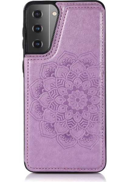 Samsung Galaxy S21 Kabartmalı Mandala Pu Için Kart Tutucu Kılıf ile Cüzdan (Yurt Dışından) indirimleri