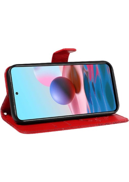 Xiaomi Redmi Not 10 Için Flip Case 4G/10S Ayrılabilir El Kayışı Kabartmalı (Yurt Dışından) modelleri