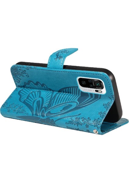 Xiaomi Redmi Not 10 Için Flip Case 4G/10S Ayrılabilir El Kayışı Kabartmalı (Yurt Dışından) modelleri