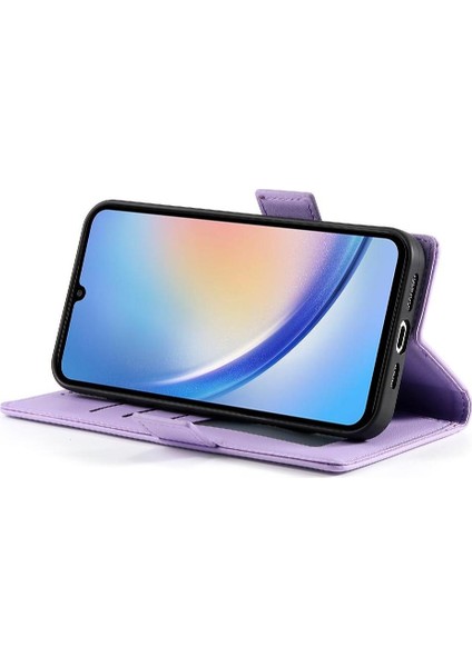 Samsung Galaxy A34 5g Için Flip Case Iş Çevir Cüzdan Kart Yuvaları Günlük (Yurt Dışından) fırsatları