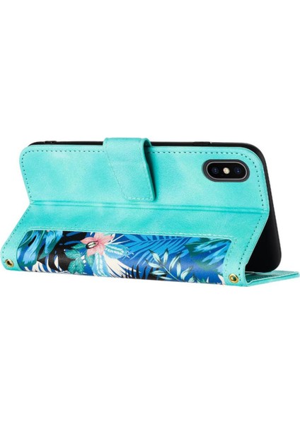 IPhone Xs Max Manyetik Kapatma Için Cüzdan Durumda Kickstand Kart Tutucu Anti (Yurt Dışından)