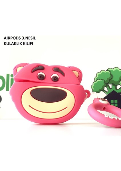 Airpods 3.nesil Uyumlu 3D Kopçalı Kulaklık Kılıfı