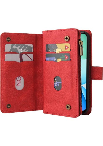 Cüzdan Telefon Kılıfı Için Kart Yuvası Standı ile Xiaomi Redmi 13 4g Pu Deri (Yurt Dışından) indirimleri