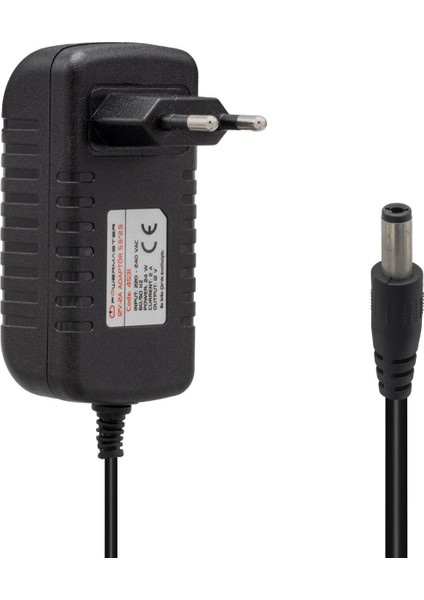 PM-4531 12 Volt - 2 Amper 5.5*2.5 mm Uçlu Plastik Kasa Priz Tipi Adaptör
