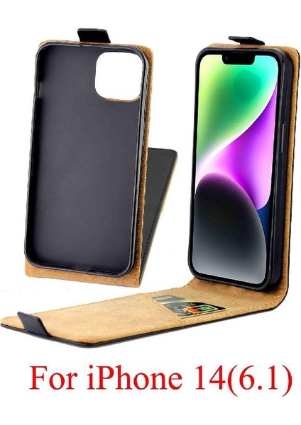 IPhone 14 Koruyucu Kapak Iş Tarzı Kart Yuvası Için Dikey Flip Case (Yurt Dışından) indirimleri