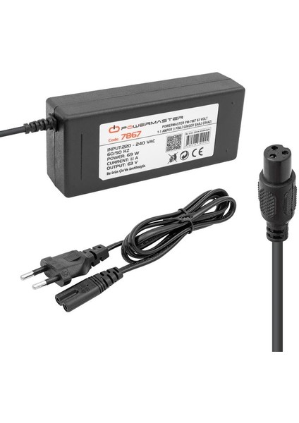 PM-7867 63 Volt 1.1 Amper 3 Pinli Ginger Şarj Cihazı