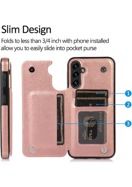 Kart Tutucu Kickstand Çift ile Samsung Galaxy S23 Fe 5g Için Cüzdan Kılıf (Yurt Dışından)
