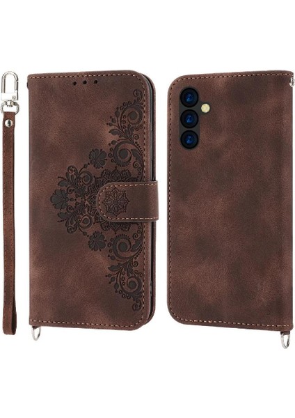 Samsung Galaxy A54 5g Kabartmalı Bileklik Çoklu Kredi Için Flip Case (Yurt Dışından)