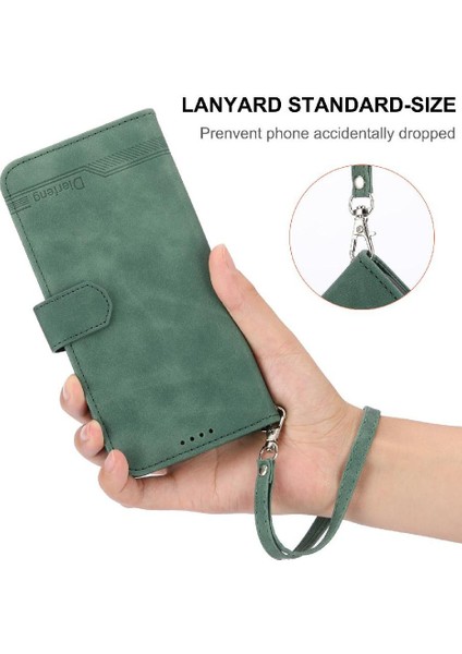 IPhone 12 Için Flip Case Pro Premium Kart Yuvaları Bileklik Nakit Cep (Yurt Dışından)