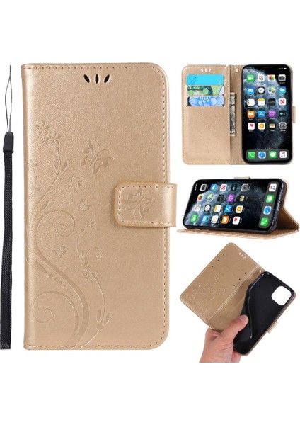 IPhone 11 Için Filp Durumda Pro Kickstand Manyetik Kapatma Pu Deri Kart (Yurt Dışından)