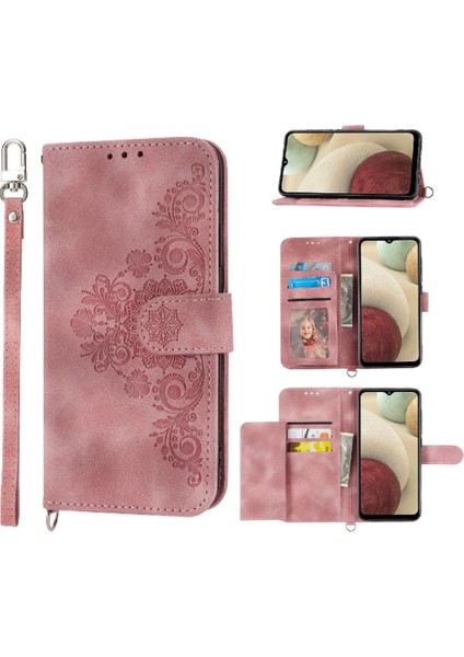 Samsung Galaxy A12 5g Bileklik Kabartmalı Darbeye Dayanıklı Çoklu Için Flip Case (Yurt Dışından)
