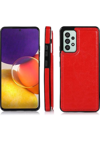 Kart Tutucu Kickstand Çift ile Samsung Galaxy A33 5g Için Cüzdan Kılıf (Yurt Dışından)
