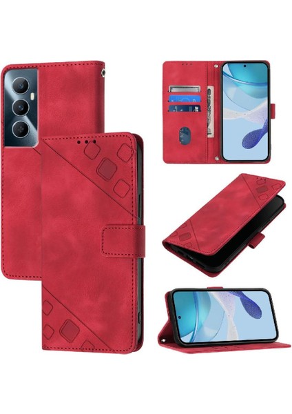 Realme C65 4g Manyetik Deri Cüzdan Kapak Çevirin Kart Tutucu (Yurt Dışından)