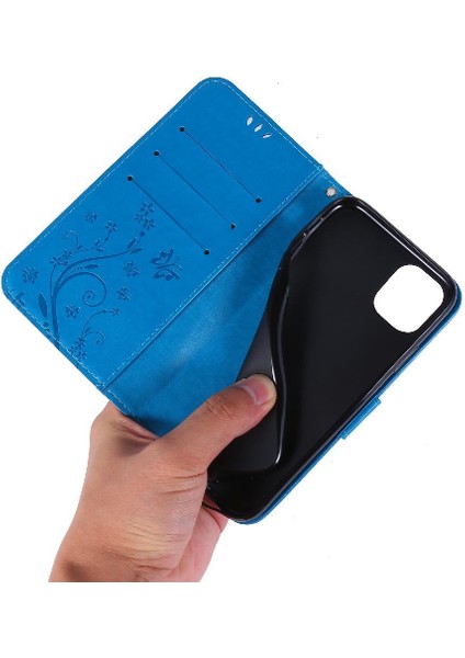 IPhone 11 Için Filp Durumda Kart Tutucu Manyetik Kapatma Pu Deri Kickstand (Yurt Dışından) modelleri