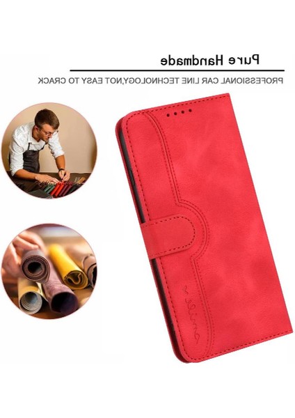Samsung Galaxy M55 Kılıf Dahili Mıknatıs Kapak Cüzdan Pu ile Uyumlu (Yurt Dışından)