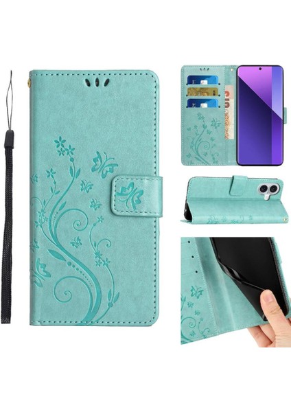 IPhone 16 Için Filp Durumda Artı Bilek Kayışı Pu Deri Kart Tutucu Manyetik (Yurt Dışından)