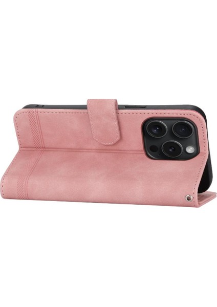 IPhone 15 Için Flip Case Pro Bileklik Kart Yuvaları Premium Manyetik Kapatma (Yurt Dışından)