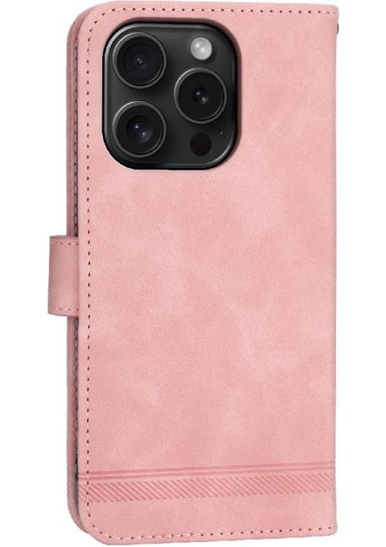 IPhone 15 Için Flip Case Pro Bileklik Kart Yuvaları Premium Manyetik Kapatma (Yurt Dışından)