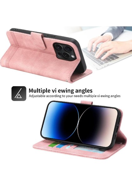 IPhone 15 Için Flip Case Pro Bileklik Kart Yuvaları Premium Manyetik Kapatma (Yurt Dışından)