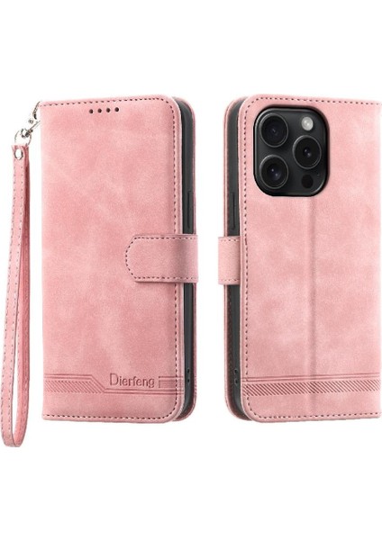 IPhone 15 Için Flip Case Pro Bileklik Kart Yuvaları Premium Manyetik Kapatma (Yurt Dışından)