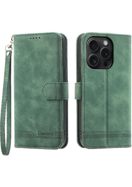 IPhone 15 Için Flip Case Pro Bileklik Kart Yuvaları Premium Manyetik Kapatma (Yurt Dışından)