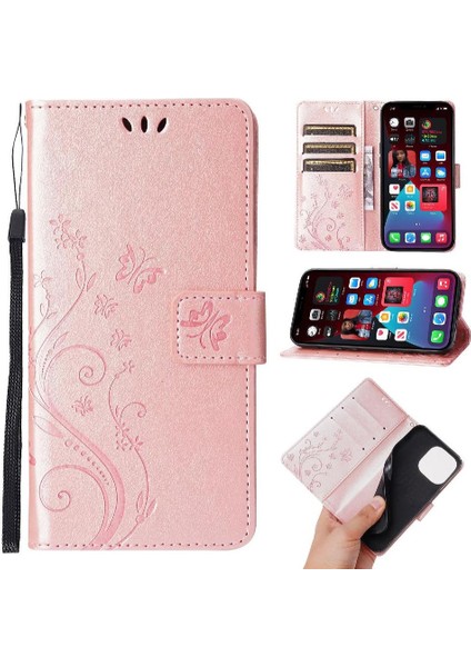 IPhone 15 Için Filp Durumda Pro Manyetik Kapatma Kart Tutucu Pu Deri Bilek (Yurt Dışından)