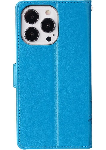 IPhone 15 Için Filp Durumda Pro Max Kart Tutucu Pu Deri Manyetik Kapatma (Yurt Dışından)