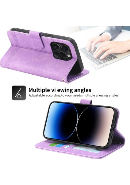 IPhone 15 Için Flip Case Pro Bileklik Kart Yuvaları Premium Manyetik Kapatma (Yurt Dışından)